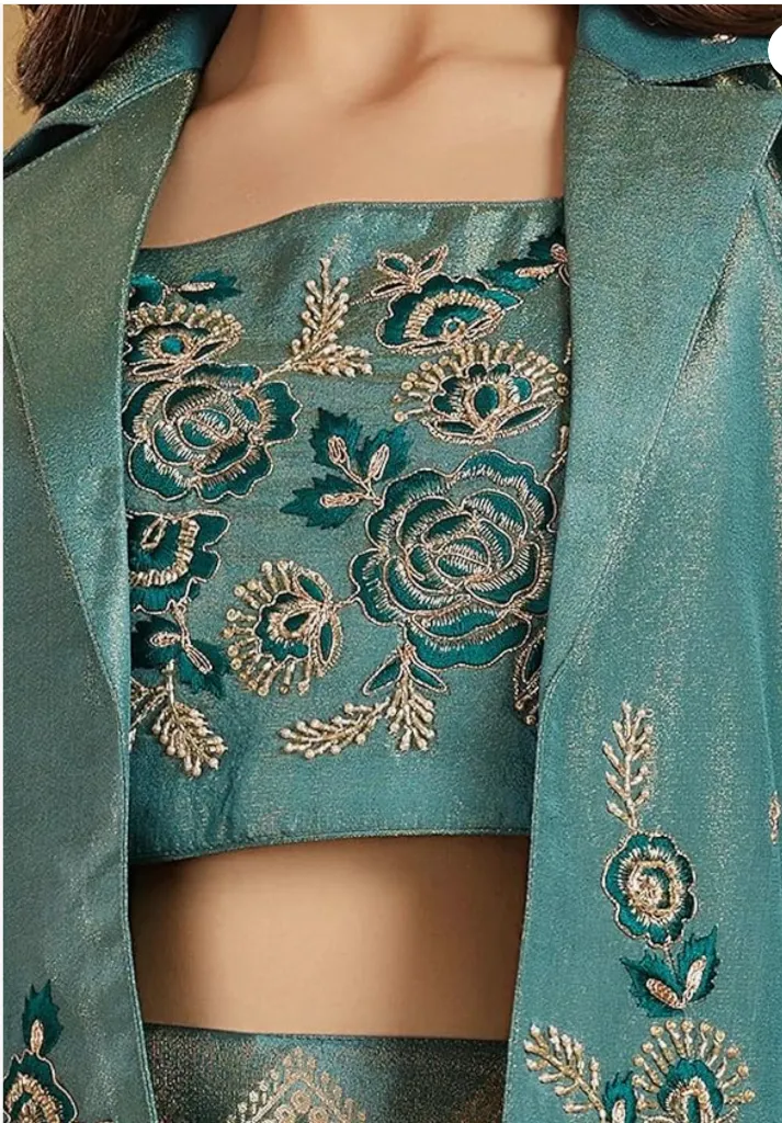 Sea Green Plazo Set.webp