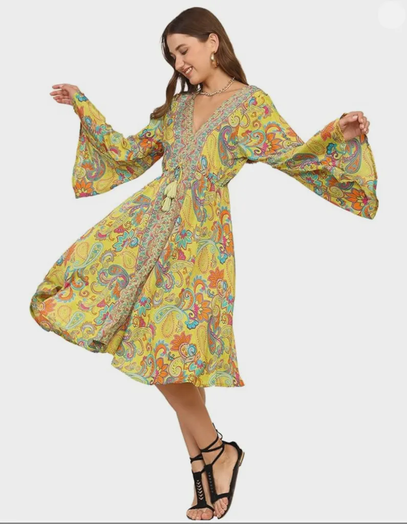 Boho yellow middi.webp