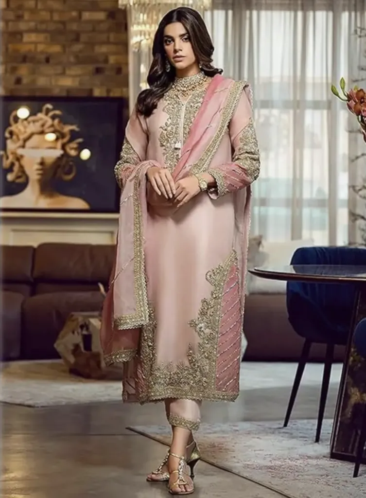 Pink Salwar Suit (semi stitched)