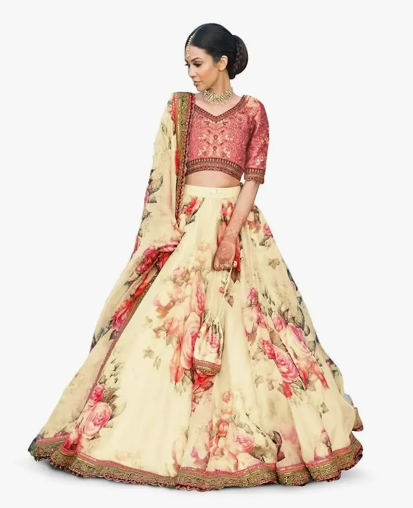 Organza Lehenga Set