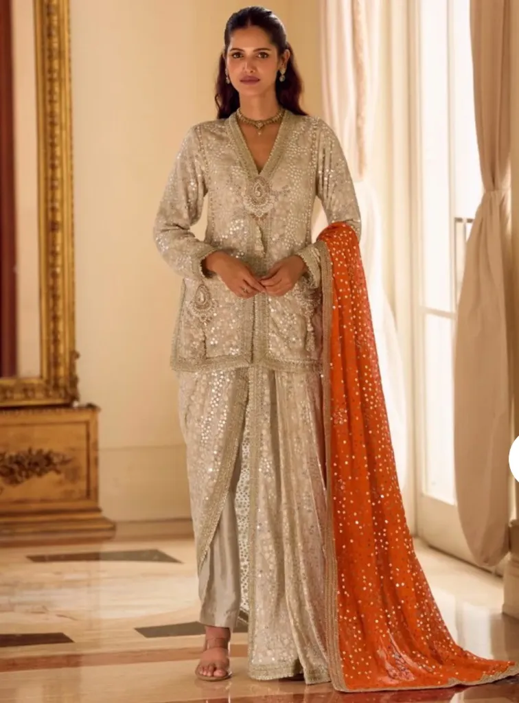Dhoti dress with Dupatta (Yellow)