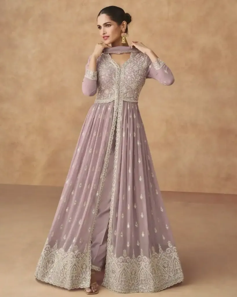 Thread n Mirror Work Anarkali Set