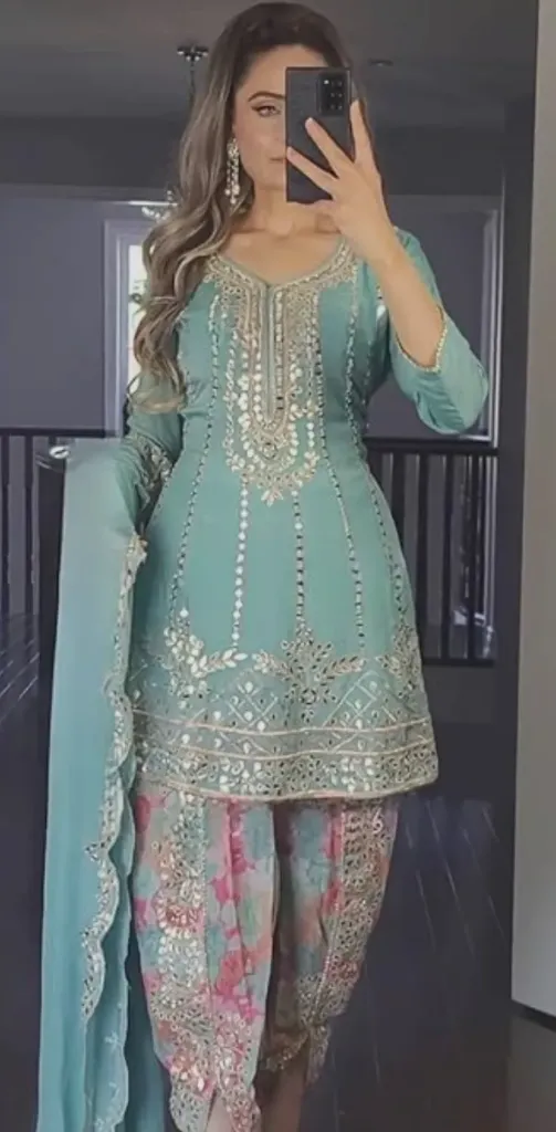 Georgette Dhoti Kurta