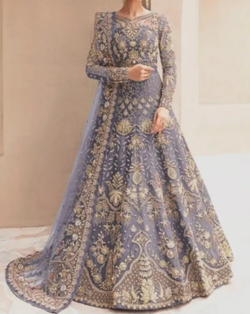 Emroidered Net Gown