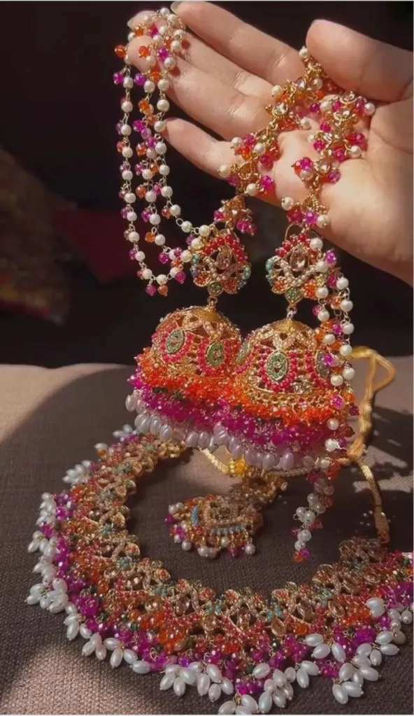 Red Beads Necklace Set