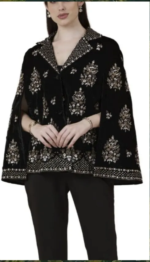 Black blazer zardosi