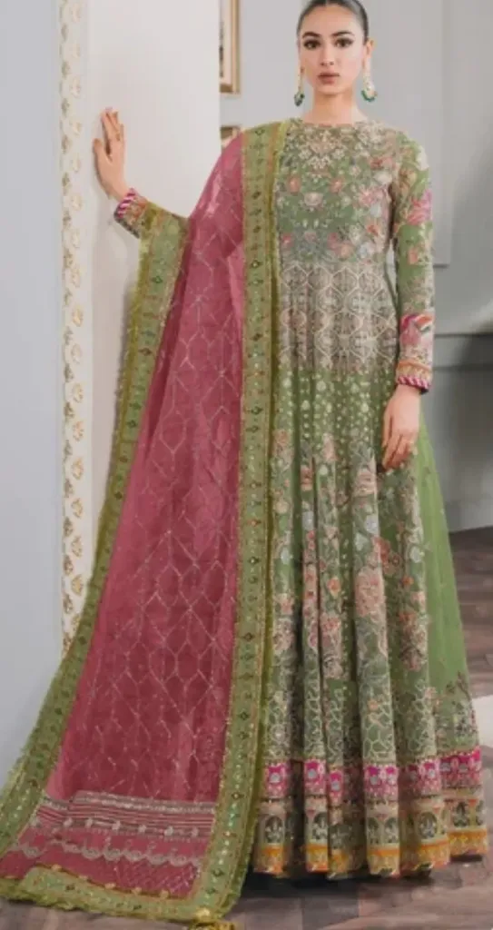 Green George embroide gown