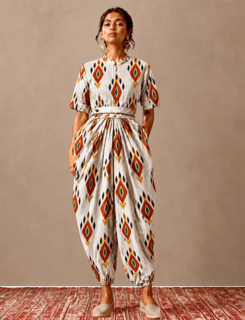 Yoga Drape Dress (block print)